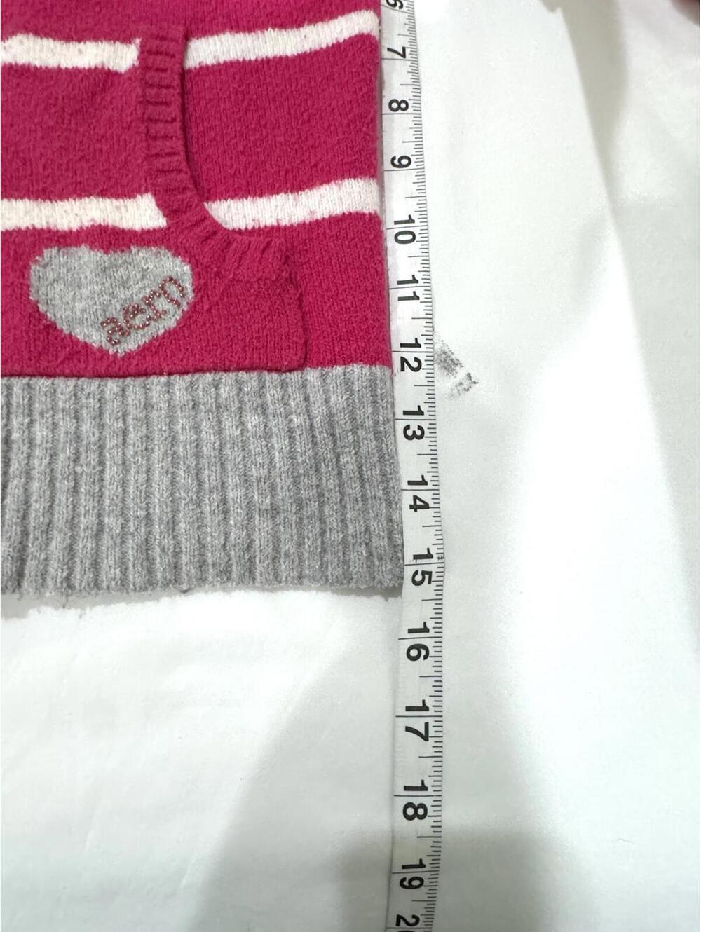 Vintage Y2K Pink Striped Aeropostale Zip Up Hoodie Coquette - Picture 6 of 6